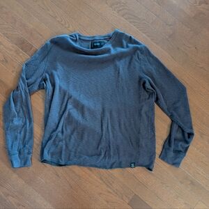 Lucky Brand - Waffle Weave Long Sleeve Shirt- Gray - Men's XL